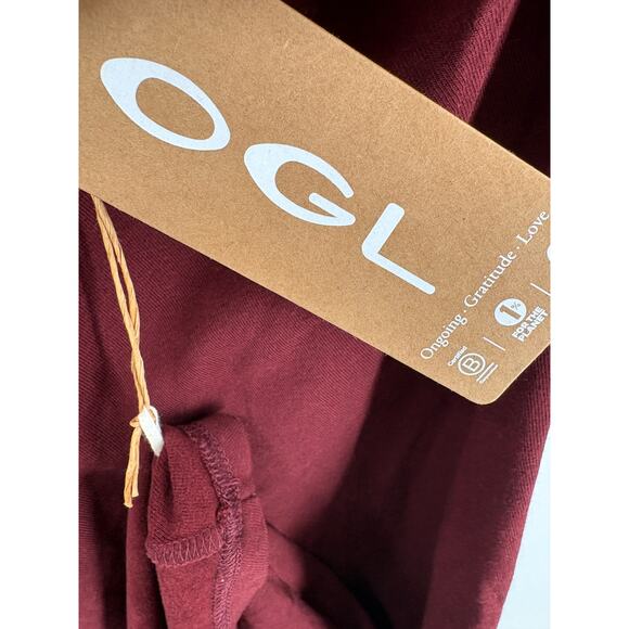 OGL Dress Size S NEW ProWarm Long Sleeves Mockneck Tucks Midi Dress Ruby Red - Picture 3 of 11